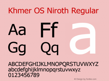 Khmer Os Niroth Font